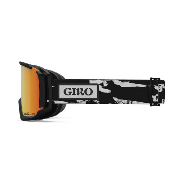 giro revolt goggle black white stained vivid ember