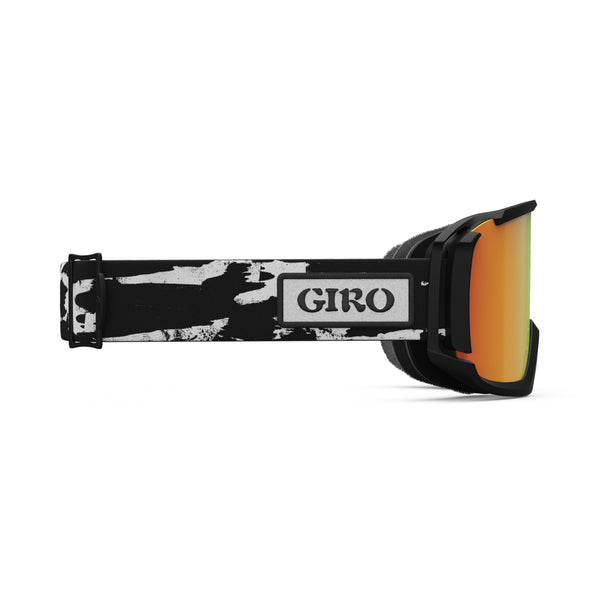 giro revolt goggle black white stained vivid ember